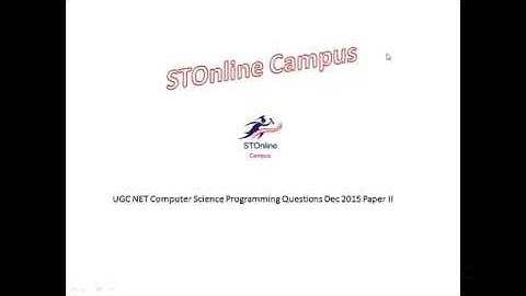 UGC-NET Computer Science C and C++ Questions (Dec-2015 paper II)