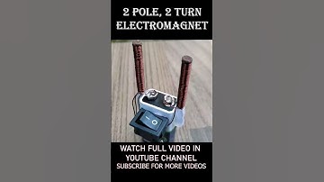 2 pole, 2 turn electromagnet  making video #shorts