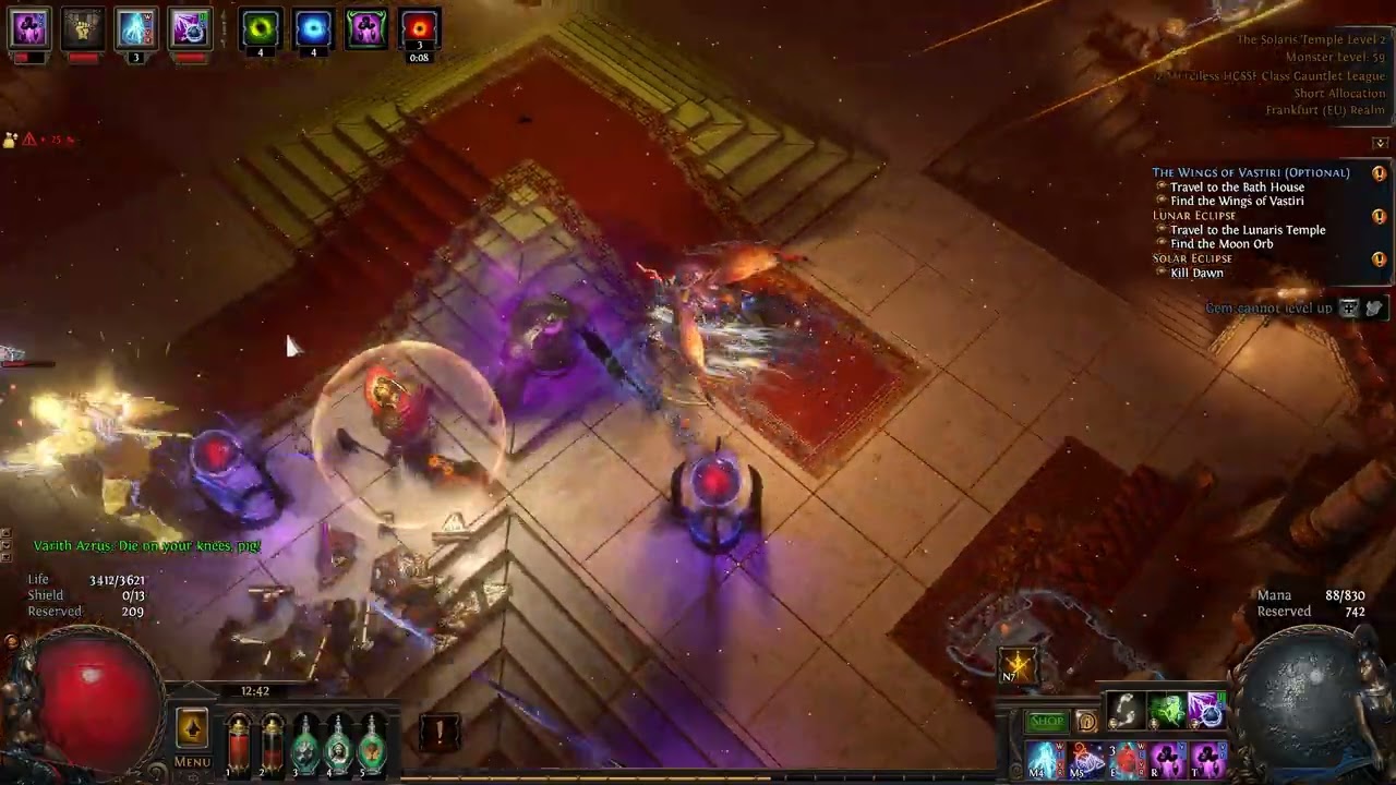 POE 3.26 - Ziz Merciless HCSSF Class Gauntlet League - ACT8 - Dawn, Harbinger of Solaris