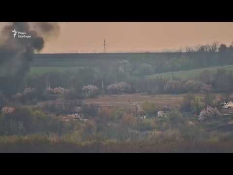 Подрыв авто миссии ОБСЕ на мине в районе Пришиб ЛНР 23.04.17.