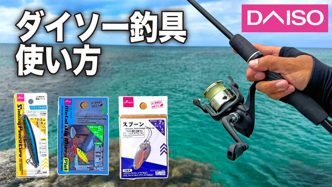 【全部ダイソー】100均釣具の使い方解説中に巨大魚がHITしてしまった【初心者】【完全版】