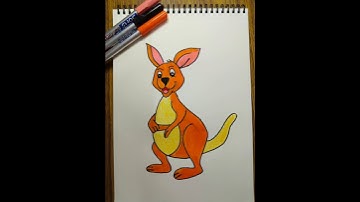 Kangaroo Easy Drawing #drawing #wow #Shorts#Wow Wow Art #kangaroo #art #easydraw#ytshorts