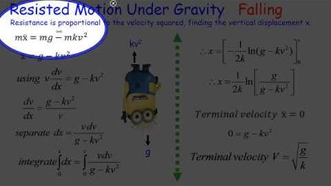 Mechanics: Resisted motion under gravity, falling