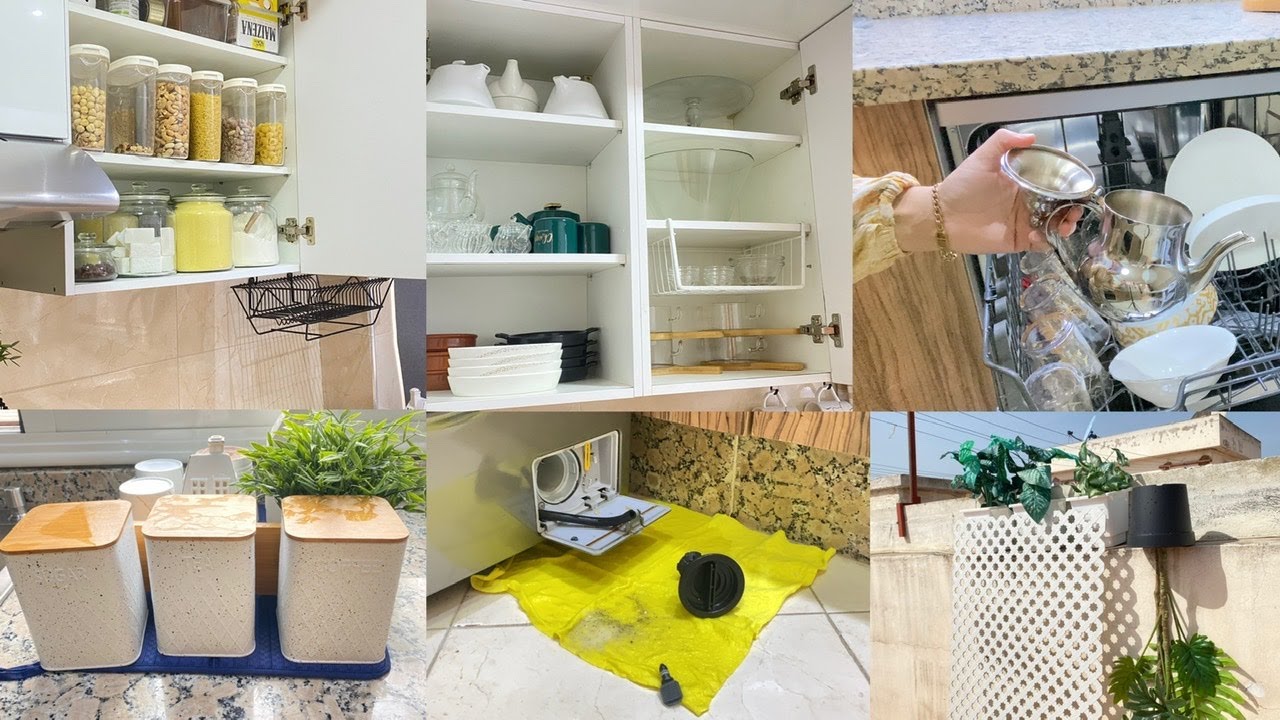 KITCHEN CLEANING : روتين حماسي💯مطبخي رجع فيه الروح/ترتيب وتنظيم 👌جواب على او سرجم المطبخ