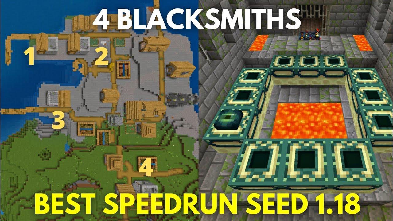 💥New BEST SPEEDRUN SEED for MINECRAFT 1.18 BEDROCK EDITION! MCPE - YouTube