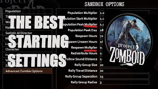 THE BEST SETTINGS FOR YOUR FIRST PROJECT ZOMBOID WORLD! (FOR BEGINNERS)