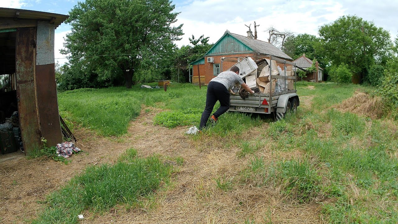 #4/Купили дом в Краснодарском крае/Съездили в Карелию/Вывозим мусор/Косим/Жгем/Убираем