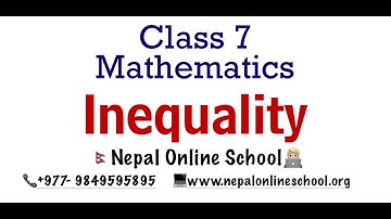 Inequalities (Introduction) in NEPALI | Graphical representation of Solution Set | Class 7 Math