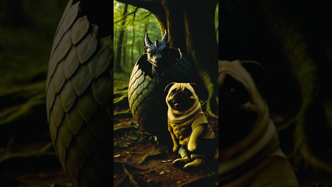 Pug and the Baby Dragon: A Fiery Friendship! 