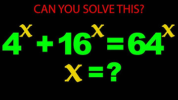 A nice exponential equation | Solve for x | Math Olympiad