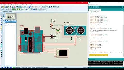 Project Sensor Ultrasonic dengan Software Arduino IDE dan Proteus 8