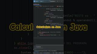Como hacer una calculadora en Java usando menu,   DO-WHILE, SWITCH en  1 minuto #backend #java #clip