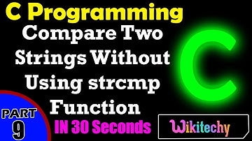 Compare Two Strings Without Using strcmp Function | Compare Two String in C | C Interview Questions
