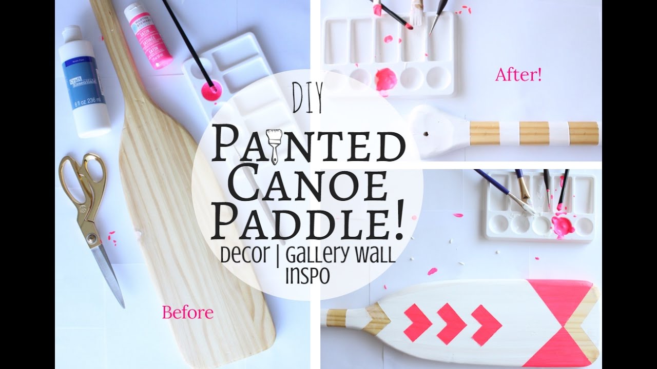 diy painted canoe paddle nautical, preppy decor! - youtube