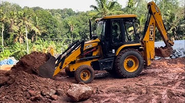 Jcb 3dx transporting soil to construct level plot #jcb #jcb3dx #jcb5cx #jcbdozer #jcbparts #jcb4dx