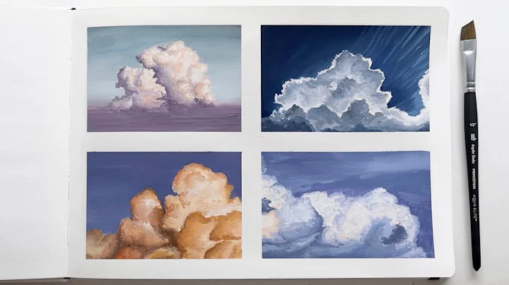 Gouache Fluffy Cloud Studies