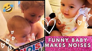 Extended- Baby surprises us with a FUNNY sound! #babiesofyoutube #wholesomevideo #talkingbaby #sahm