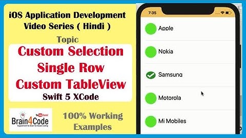How to Create Custom Single Selection in Table View Custom Cell in Swift 5 XCode | Hindi | iOS App