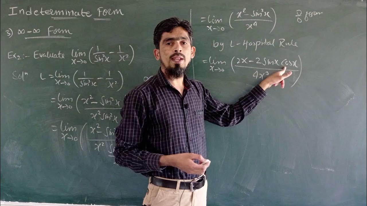Differential Calculus Indeterminate Form InfinityInfinity Form YouTube
