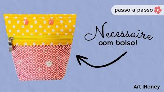 Necessaire com bolsinho!! Fica bem diferente, vem!!