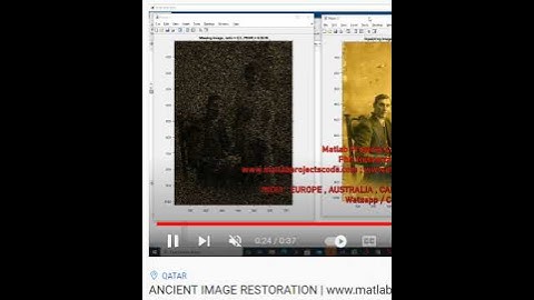 ANCIENT IMAGE RESTORATION USING MATLAB