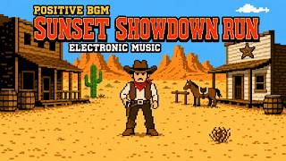 エレクトリックBGM｜ワイルドガンマン 60分｜Sunset Showdown Run – Retro Western Action