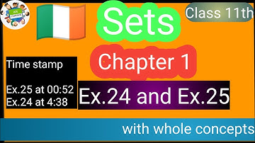 Chapter 1 ( Sets ) || Example 24 and 25 ||  Class 11th Maths || NCERT || 🇮🇪🇮🇪
