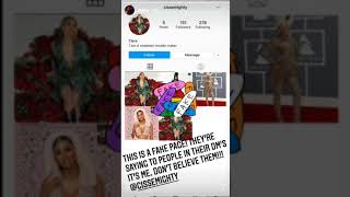Ciara exposes fake page for impersonating her in Direct Messages on Instagram @ cissemighty