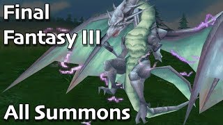 Final Fantasy III All Summons HD