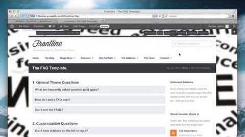Sidebar Widget Areas (Frontline WordPress Theme)