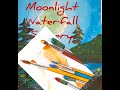 Moonlight waterfall sceneryacrylic painting for beginners