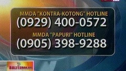 BT: Kontra kotong hotline ng MMDA