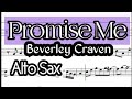 Promise Me Alto Sax Sheet Music Backing Track Play Along Partitura