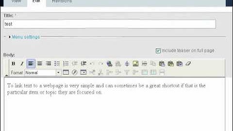 How to link to a webpage using Drupal - Aspedia