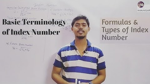 Basic Terminology of Index Number ll Formulas ll Types of Index Number