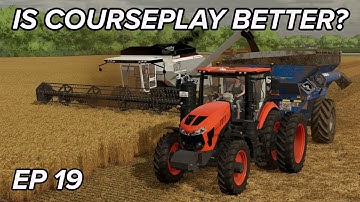 Barley Harvest - Trying out Courseplay again! - Farmville, NC - Episode 19 - FS 22