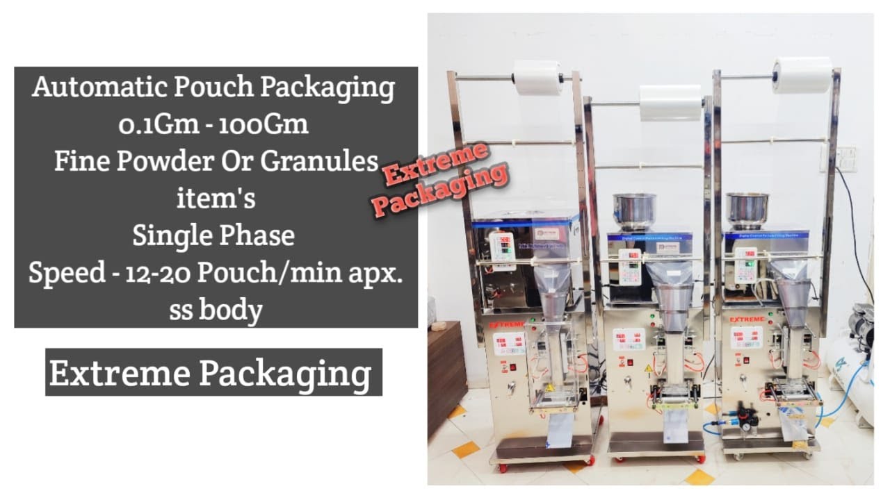 Automatic Pouch Packaging Machine !! 0.1-100 Gm !! 7828298400 - YouTube