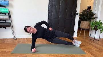 Side plank hip external rotation