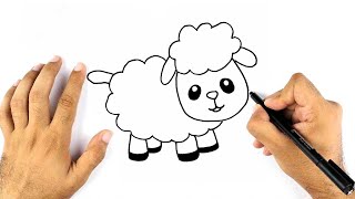 رسم خروف العيد بمناسبة عيد الاضحى خطوة بخطوة تعليم الرسم للمبتدئين