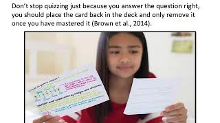 How to study effectively using flashcards.