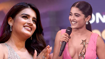 Niddhi Agerwal loved the live performance of Chaitra J Achar at the South Movie Awards