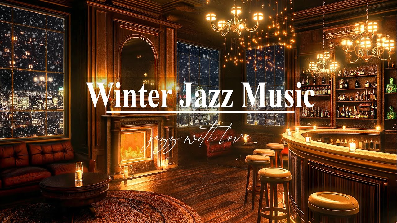 Cozy Coffee Shop With Smooth Jazz Music in Winter | Relaxing Jazz Music ...