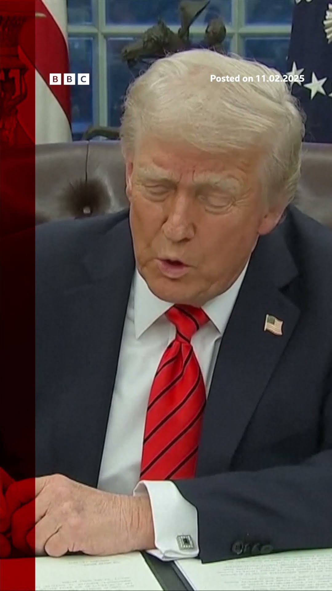 'We're going back to plastic straws', says US President Trump. #US #Trump #BBCNews