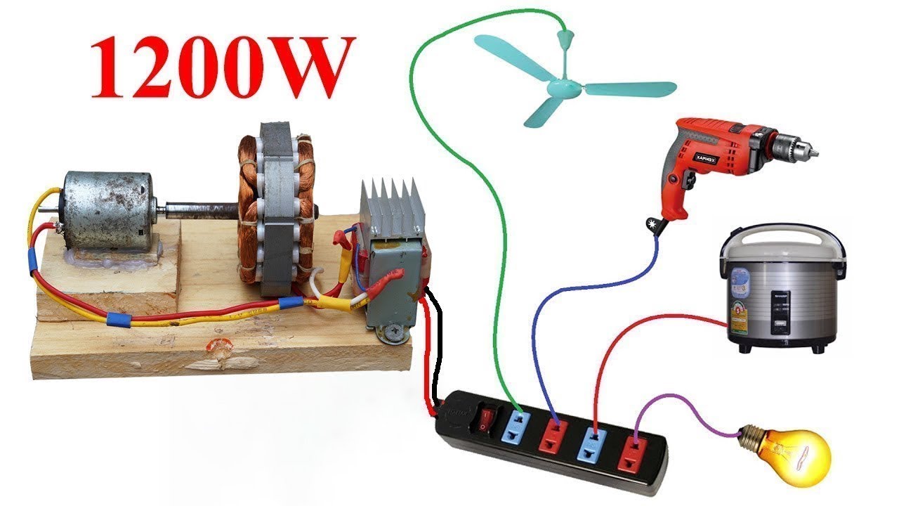 DIY 220V Generator from Fan – Simple & Powerful Conversion!