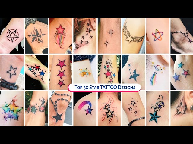 30 Beautiful Star tattoo collection for boys and girls | Star tattoo | Star tattoo ideas class=