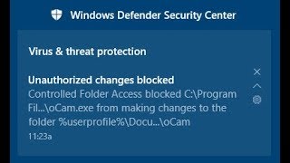 how to solve unauthorized changes blocked on window 10 pro