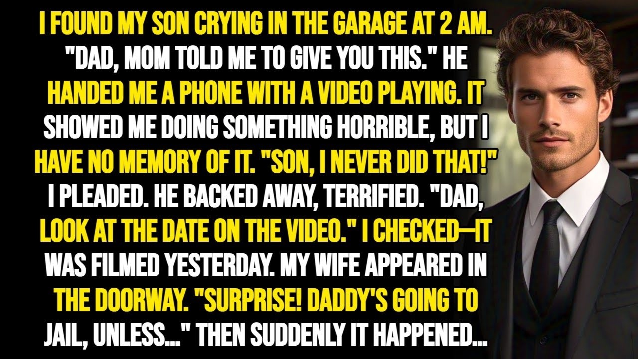 I Found My Son Crying in the Garage—Then He Handed Me a Video That Destroyed My Marriage...