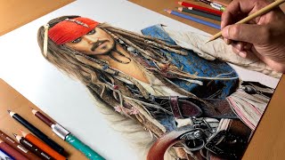 Drawing Captain Jack Sparrow - Timelapse | Artology screenshot 1