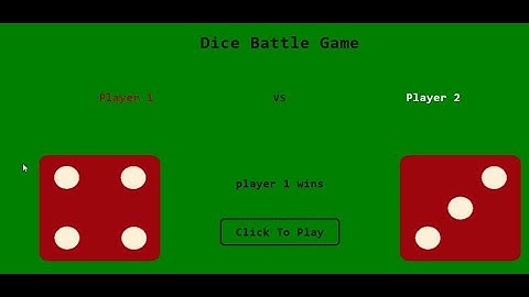 Dice Battle Game in JavaScript
