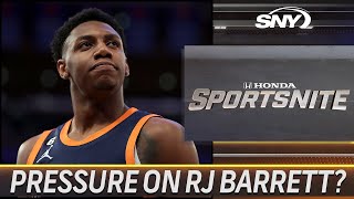 How much pressure is on RJ Barrett, and can Knicks win a playoff series short-handed? | SportsNite